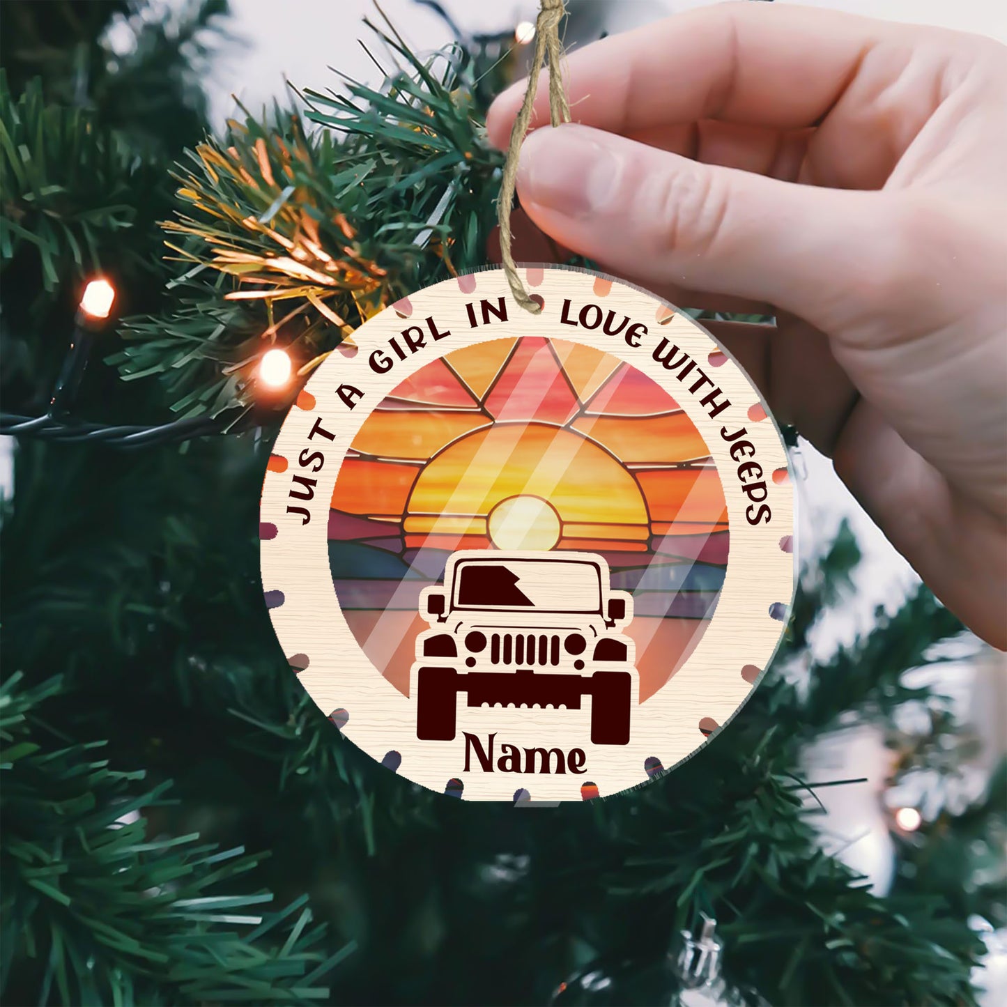 Suncatcher Ornament for Jeep Lover 1