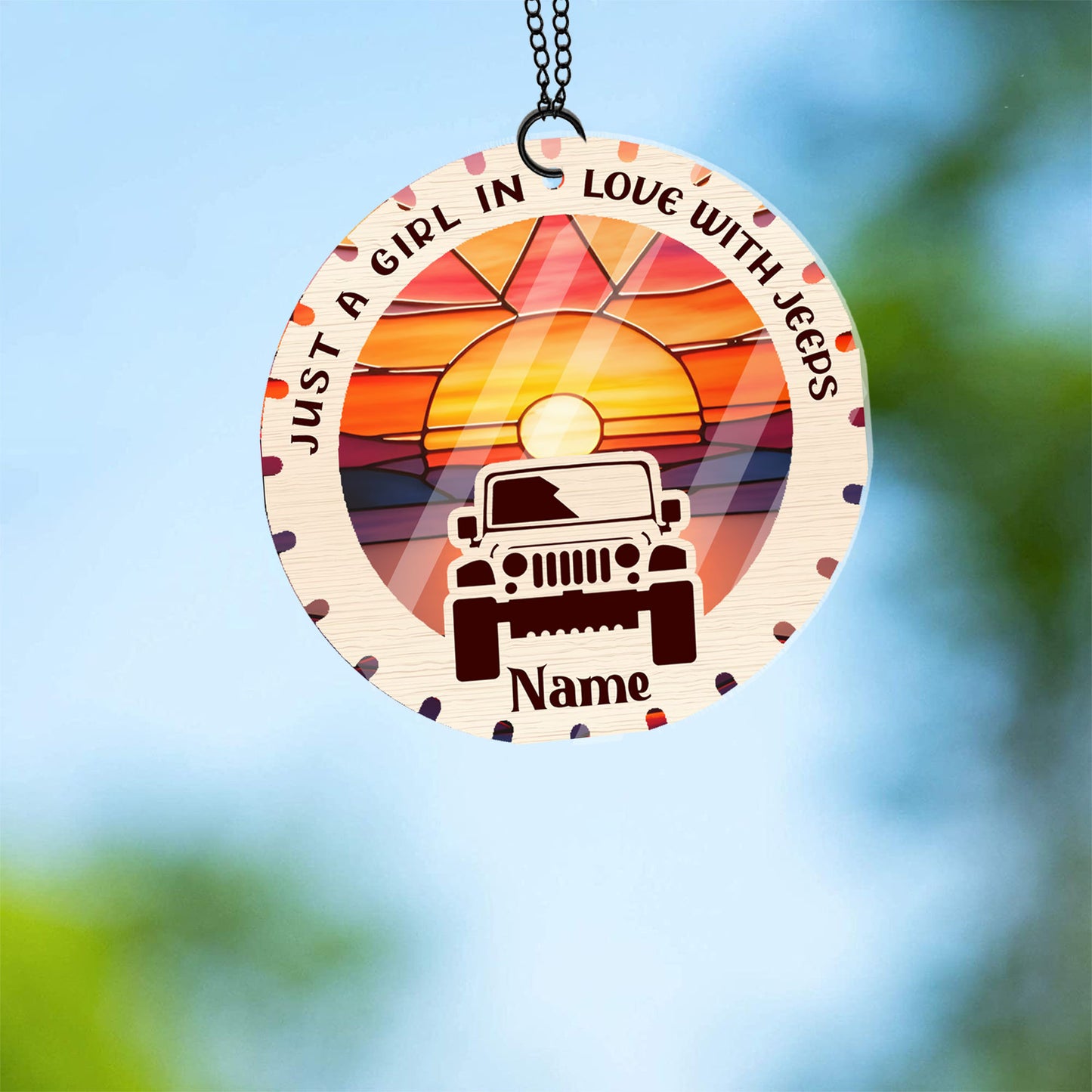 Suncatcher Ornament for Jeep Lover 1