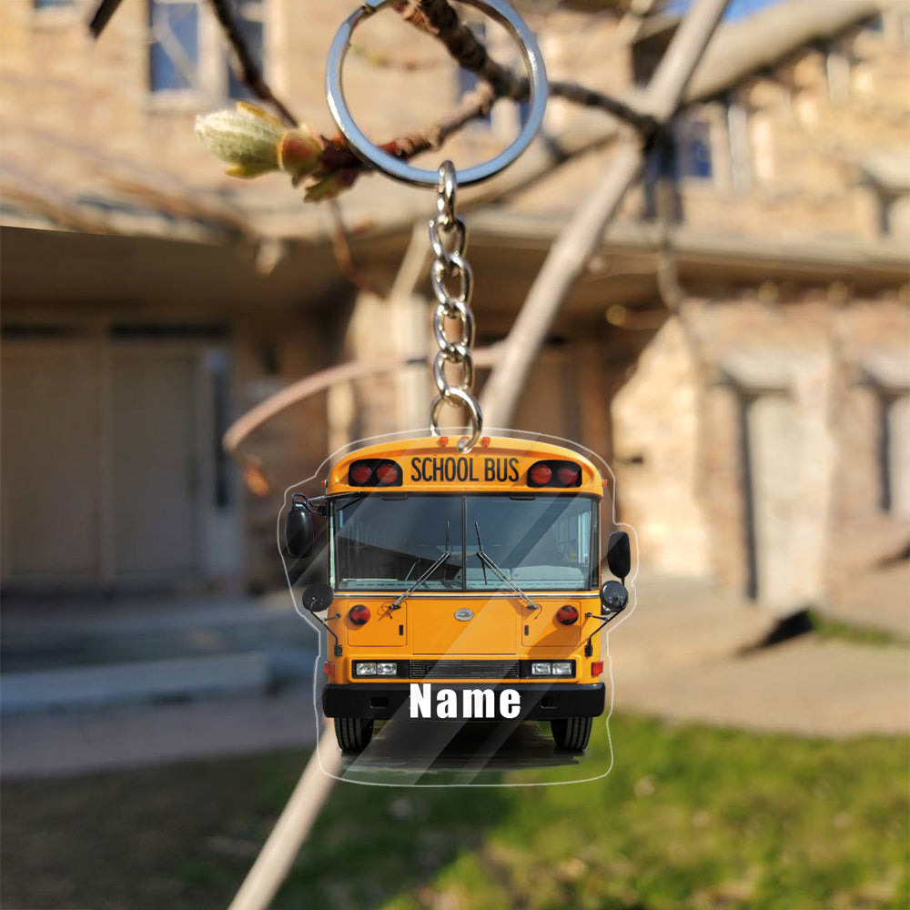 Transparent Acrylic Keychain 47 - 2004 Blue Bird all American( Personalizable )