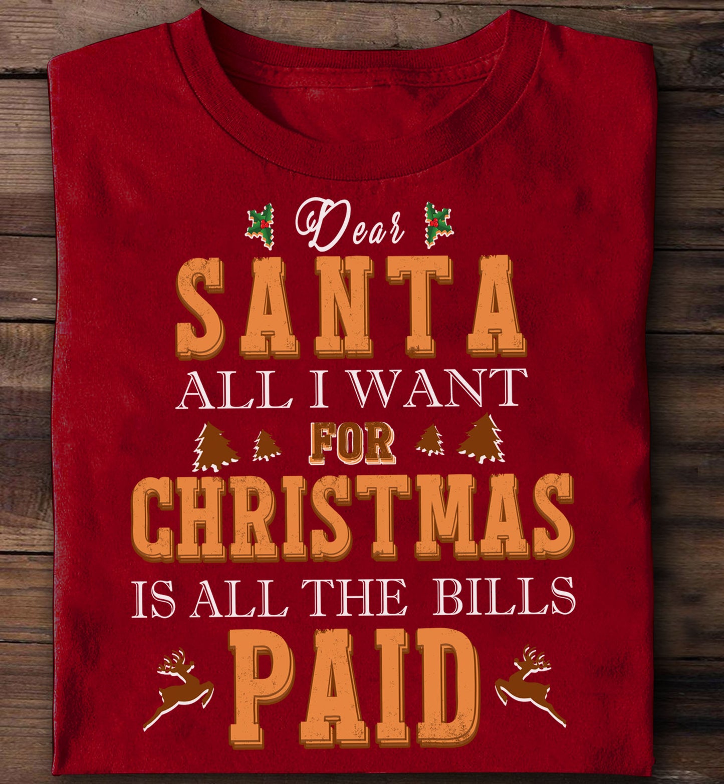 Dear Santa all i want for christmas is all the bills paid
