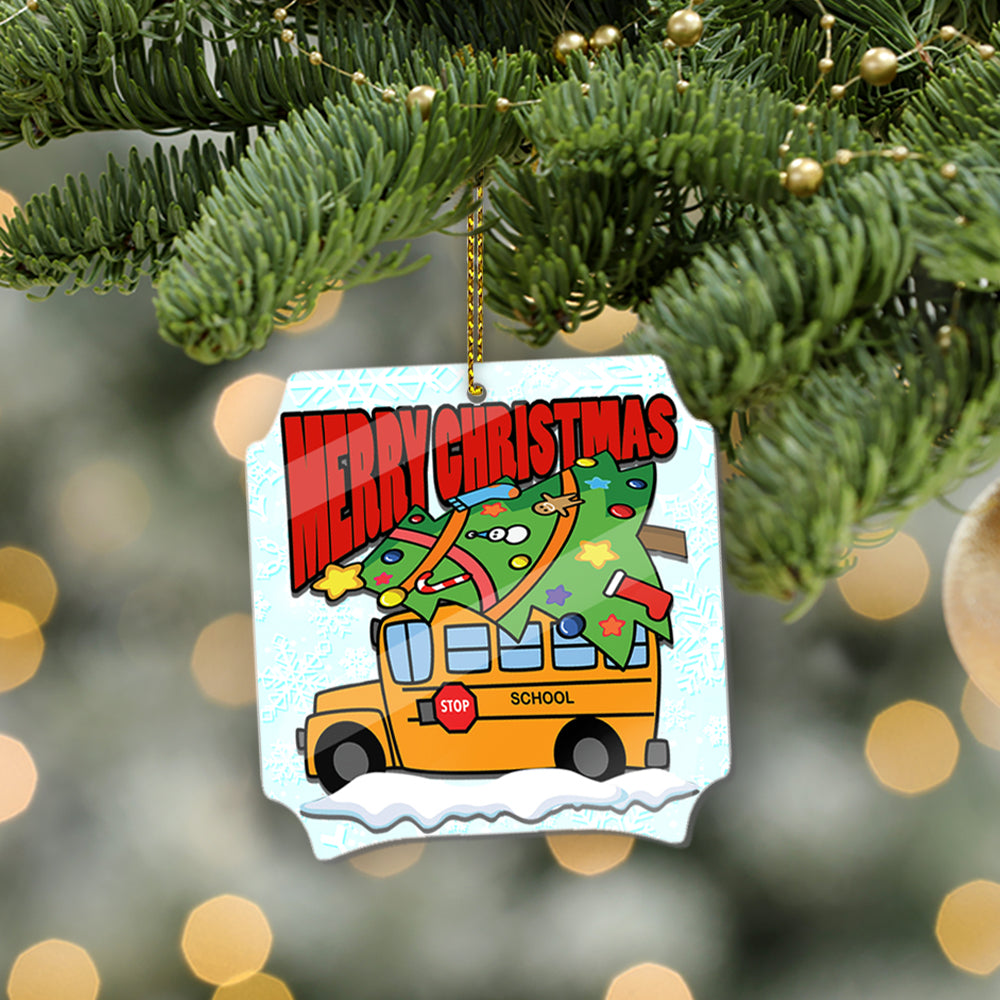 School bus Christmas Ornament