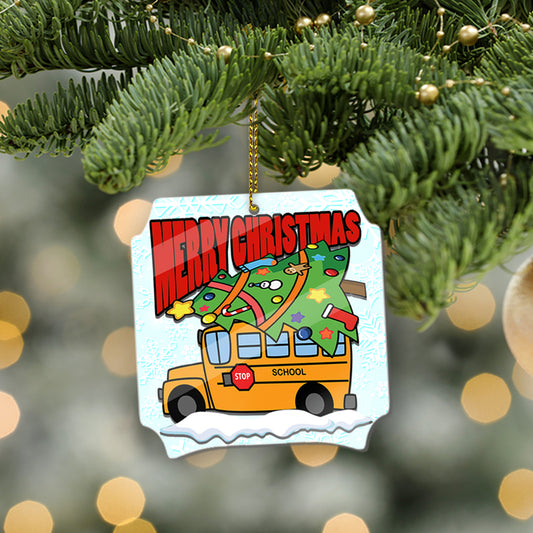 School bus Christmas Ornament