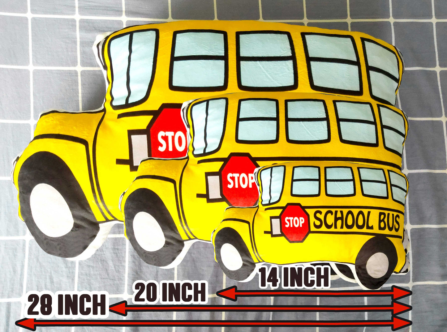 School bus shape Plush Pillow - Ver2