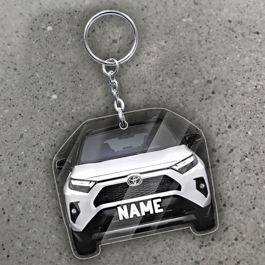 Transparent Acrylic Keychain - RAV4 (Personalizable)