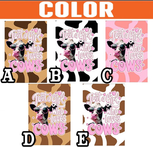 just a girl who loves cows - Leather Badge Holder