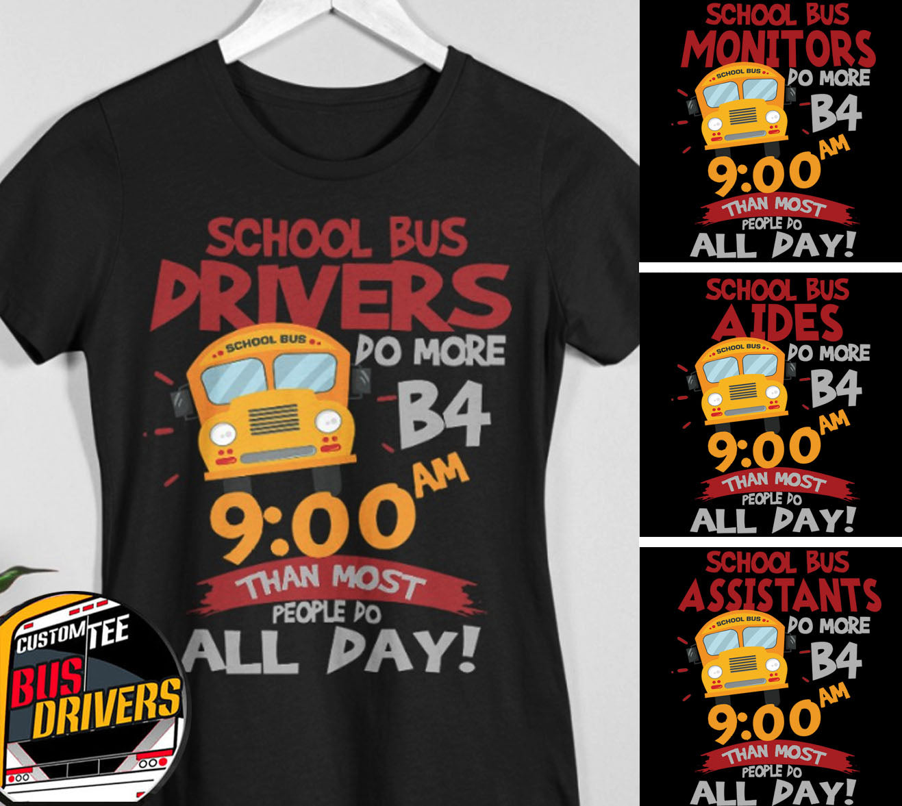 School bus team - Do more by 9Am than most people do all day