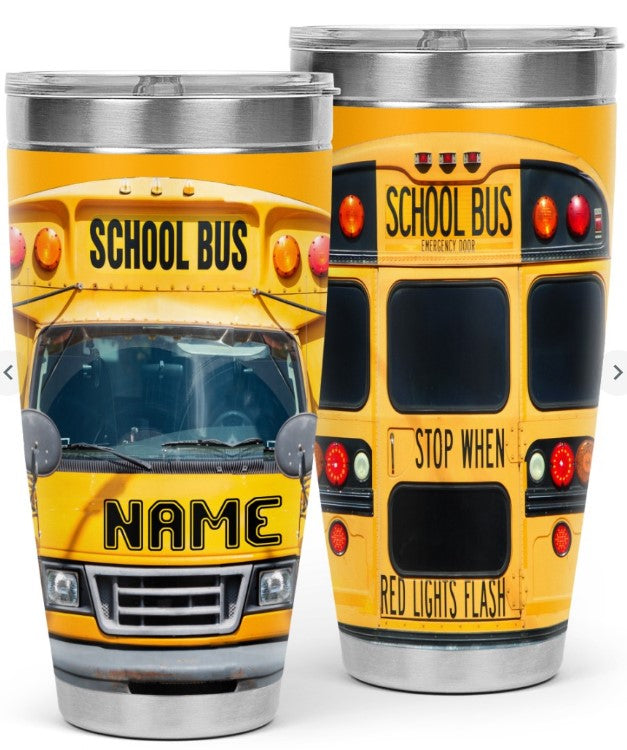 Short bus - Curved Stainless Steel Tumbler (30oz)