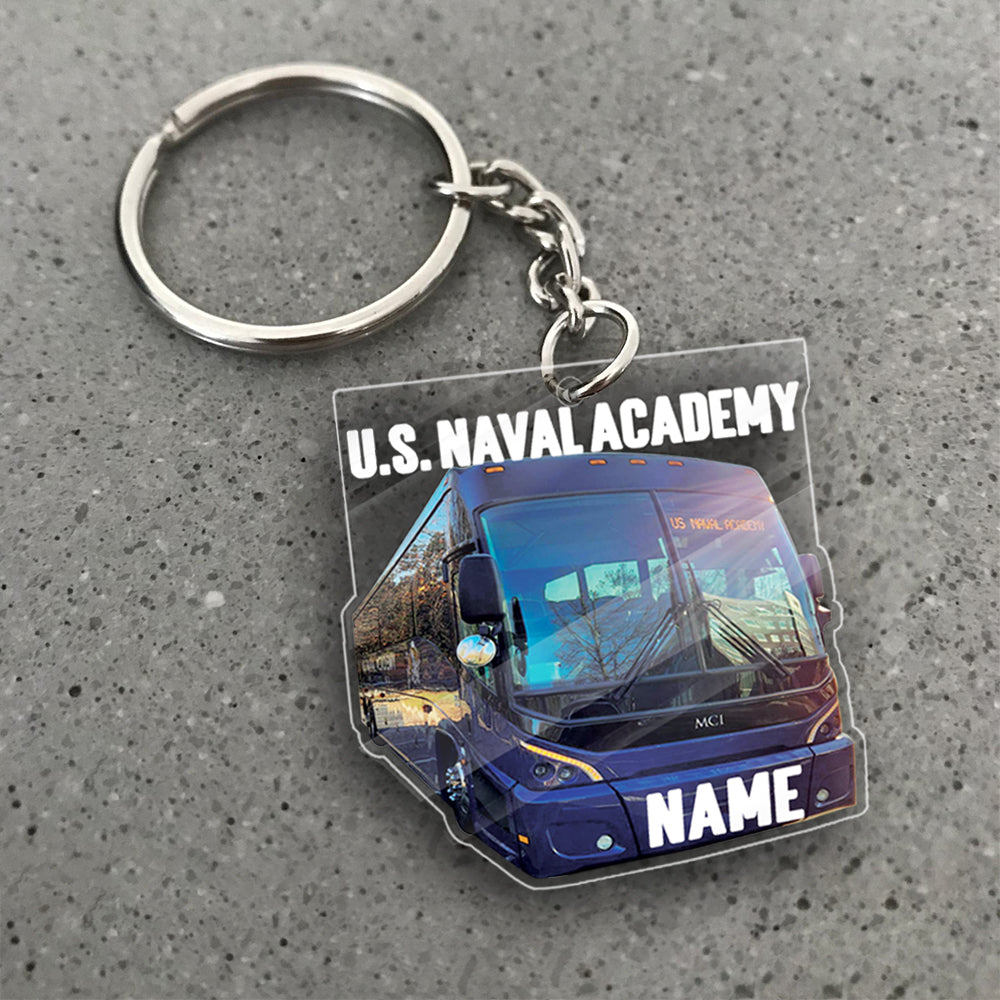Transparent Acrylic Keychain - U.S. Naval Academy 2 ( Personalizable )