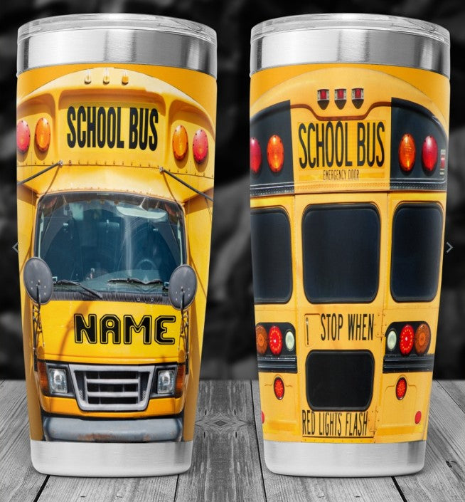 Short bus - Curved Stainless Steel Tumbler (30oz)