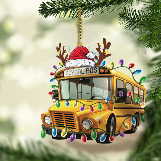 School Bus Christmas Ornament