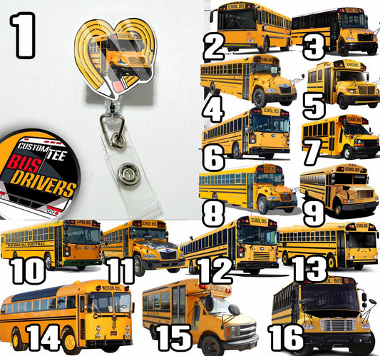 School bus Custom Shape Badge