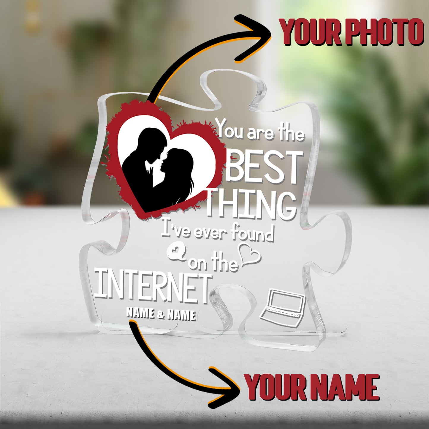 Couple Gifts Acrylic Puzzle Plaque 1 - Valentine's Day gift