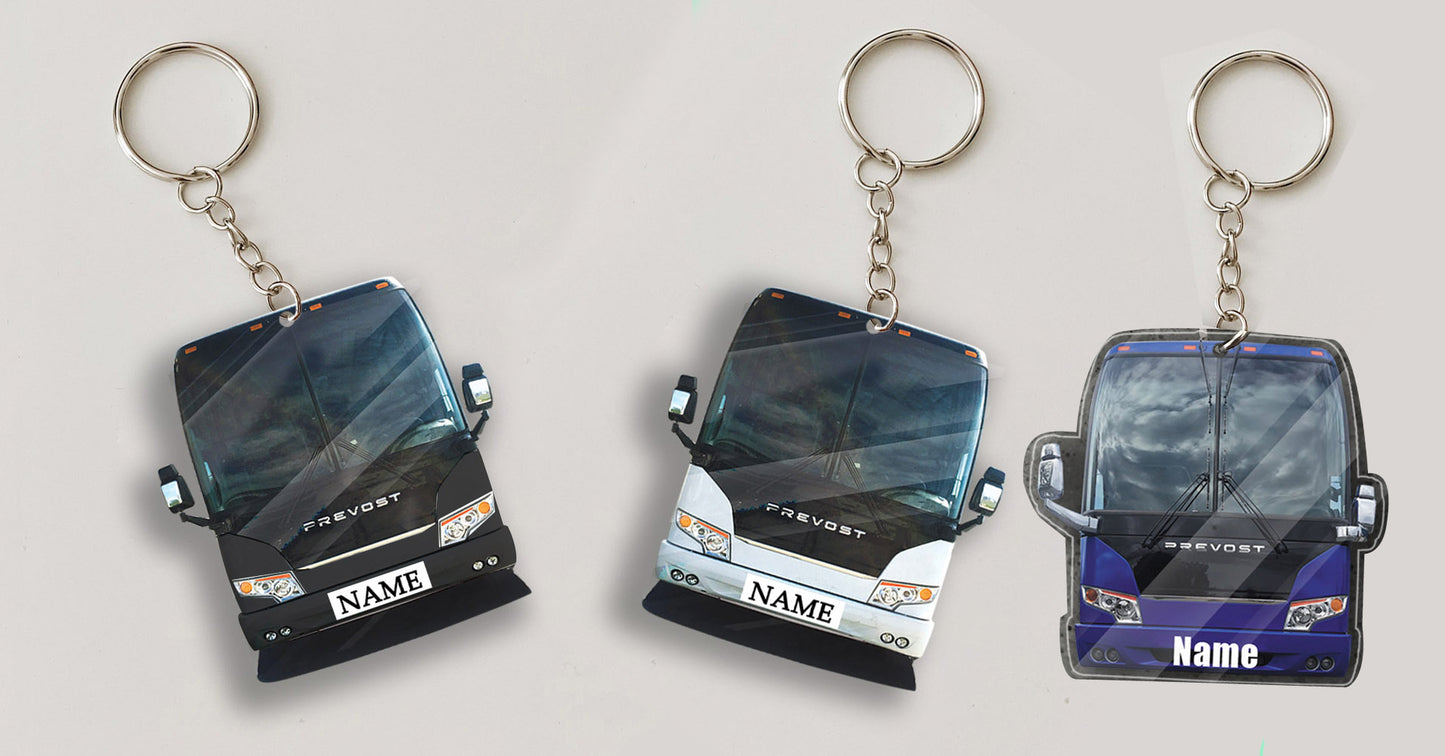 Transparent Acrylic Keychain - Prevost ( Personalizable )