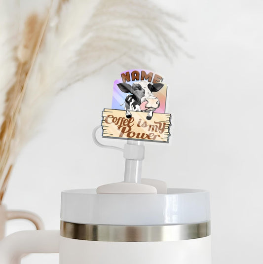 Cow Straw Topper