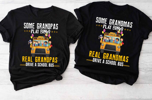 Some Grandmas/Grandpas play bingo real Grandmas/Grandpas drive a school bus