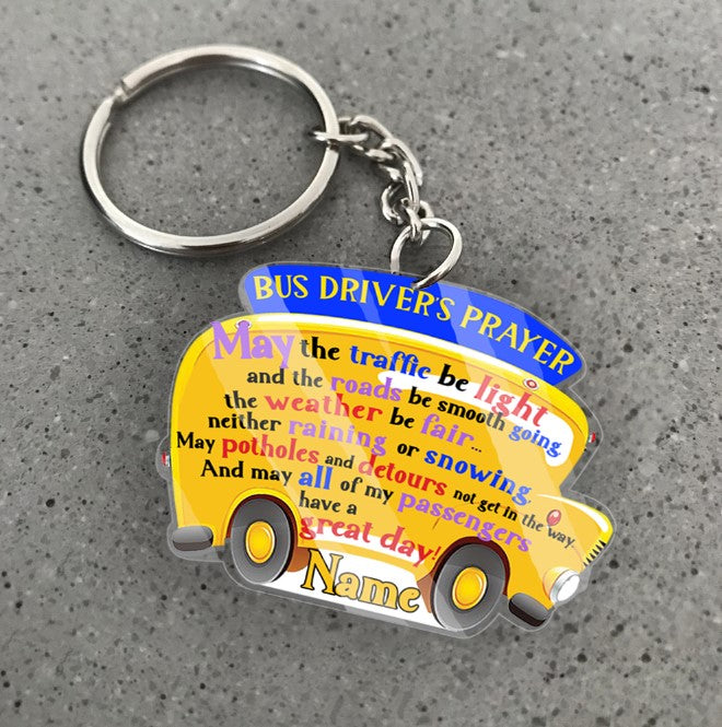 Prayer keychain for school bus transportation squad