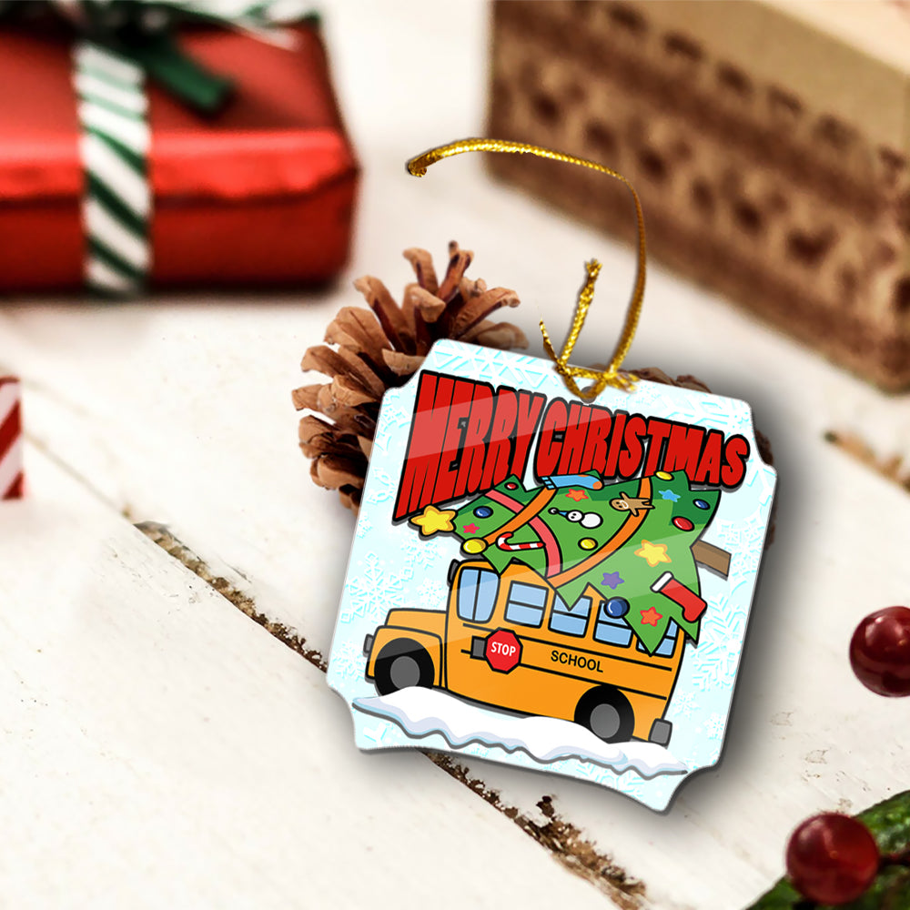 School bus Christmas Ornament