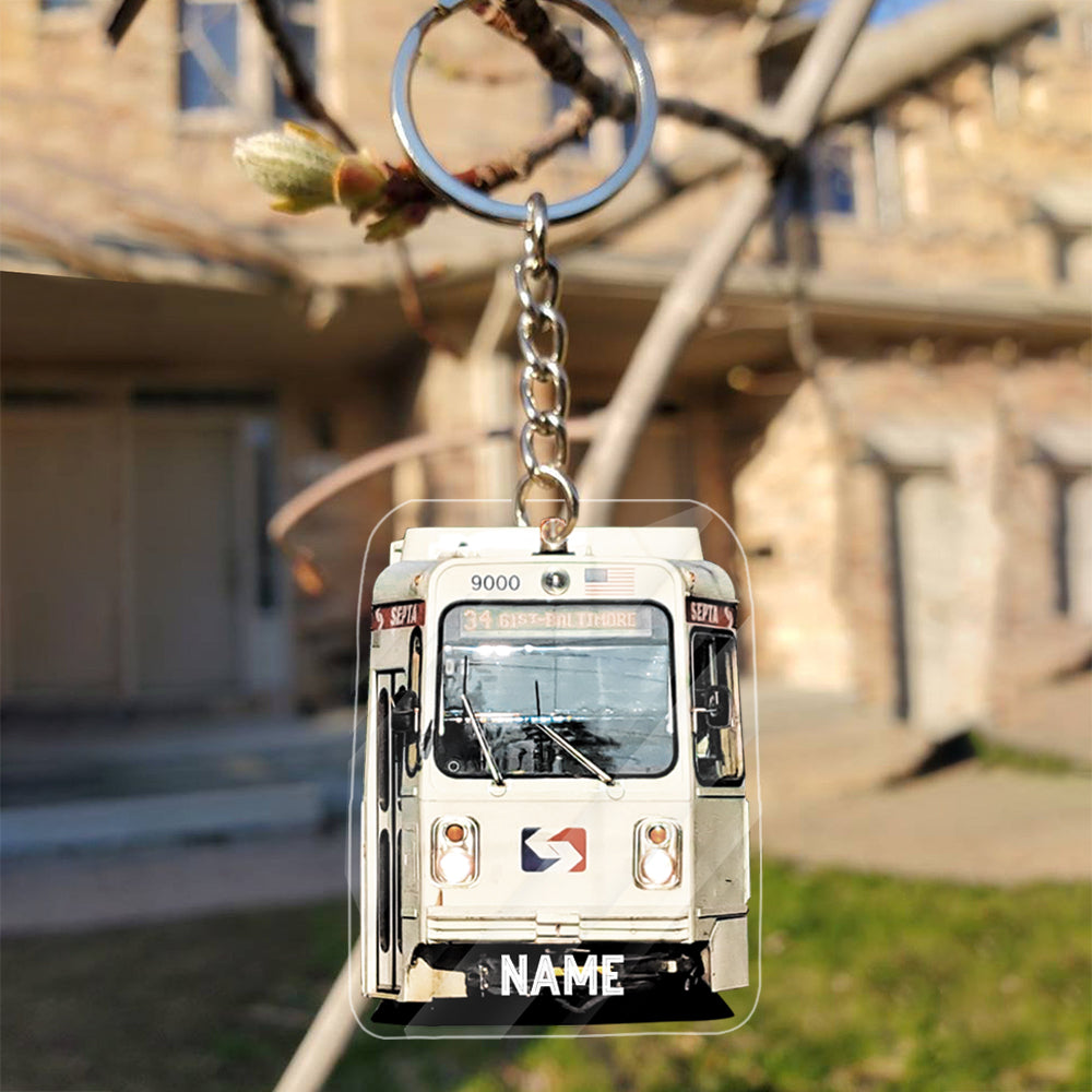 Transparent Acrylic Keychain - light trail way Septa (personalize)