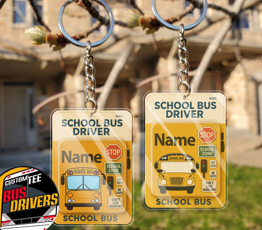 School bus toy box style - Keychain