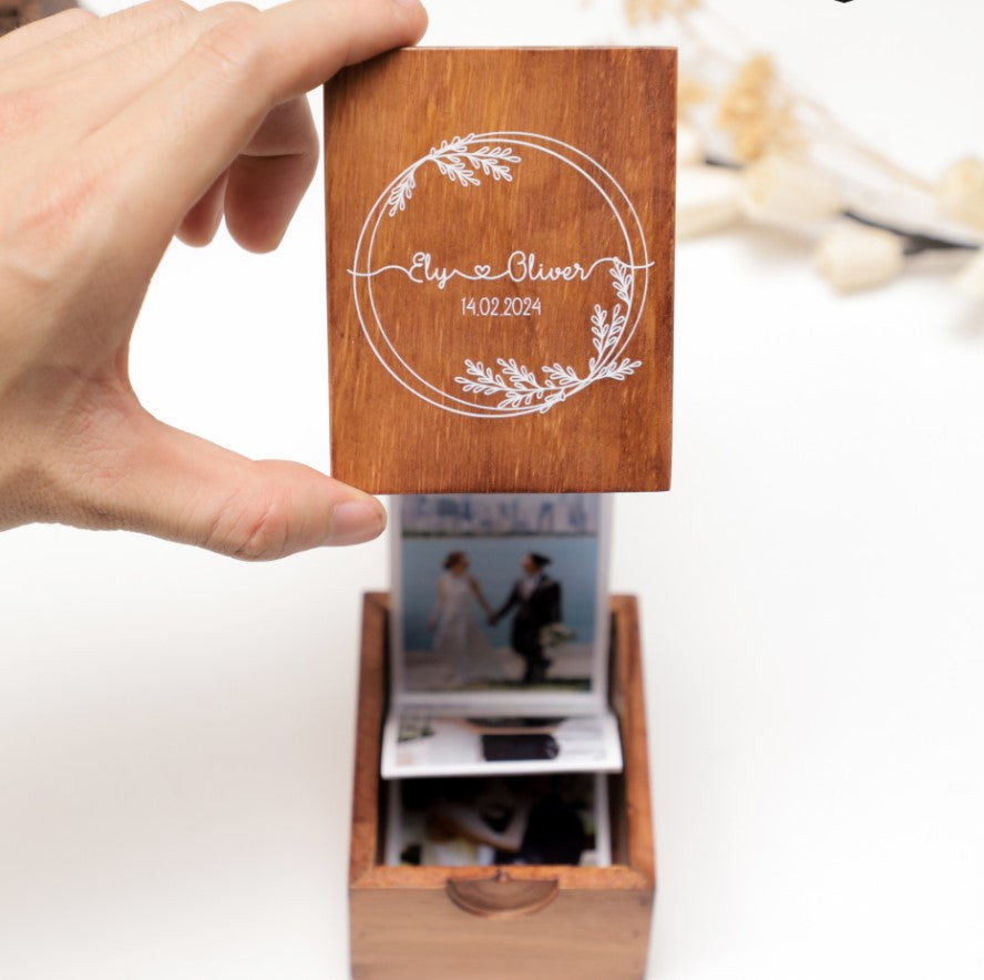 Wooden Photo Box - best gift for valentine's day