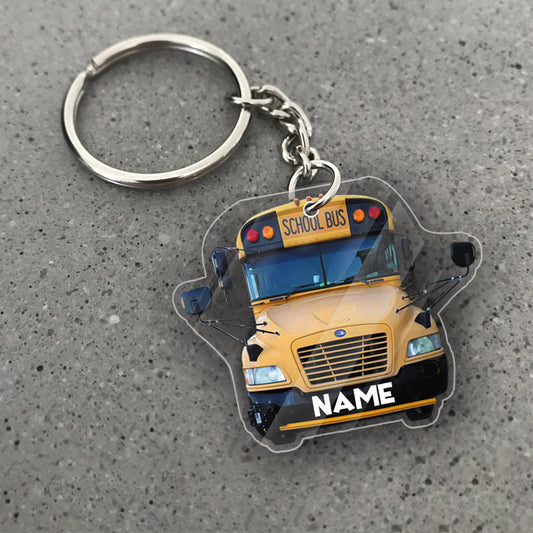 Transparent Acrylic Keychain - Blue Bird (personalize)