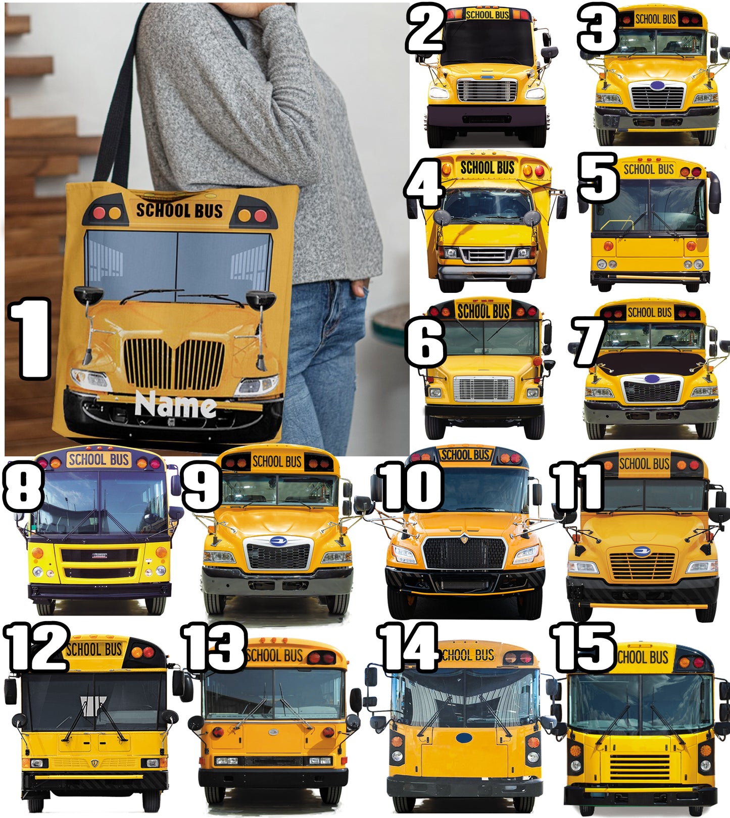 School Bus Tote Bag