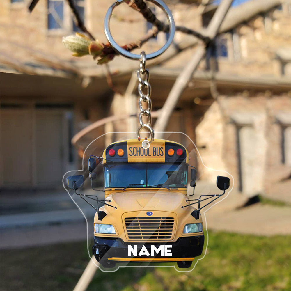 Transparent Acrylic Keychain - Blue Bird (personalize)