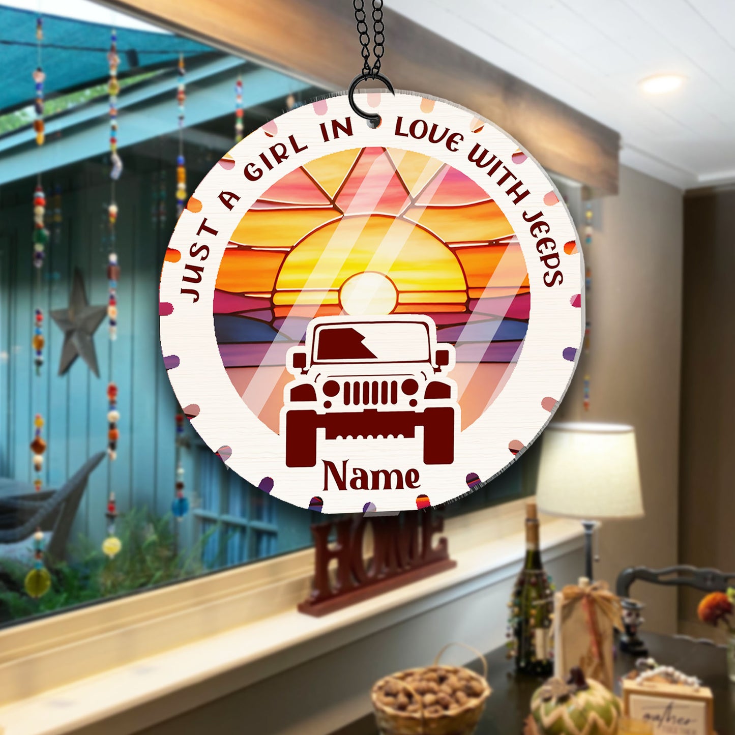 Suncatcher Ornament for Jeep Lover 1