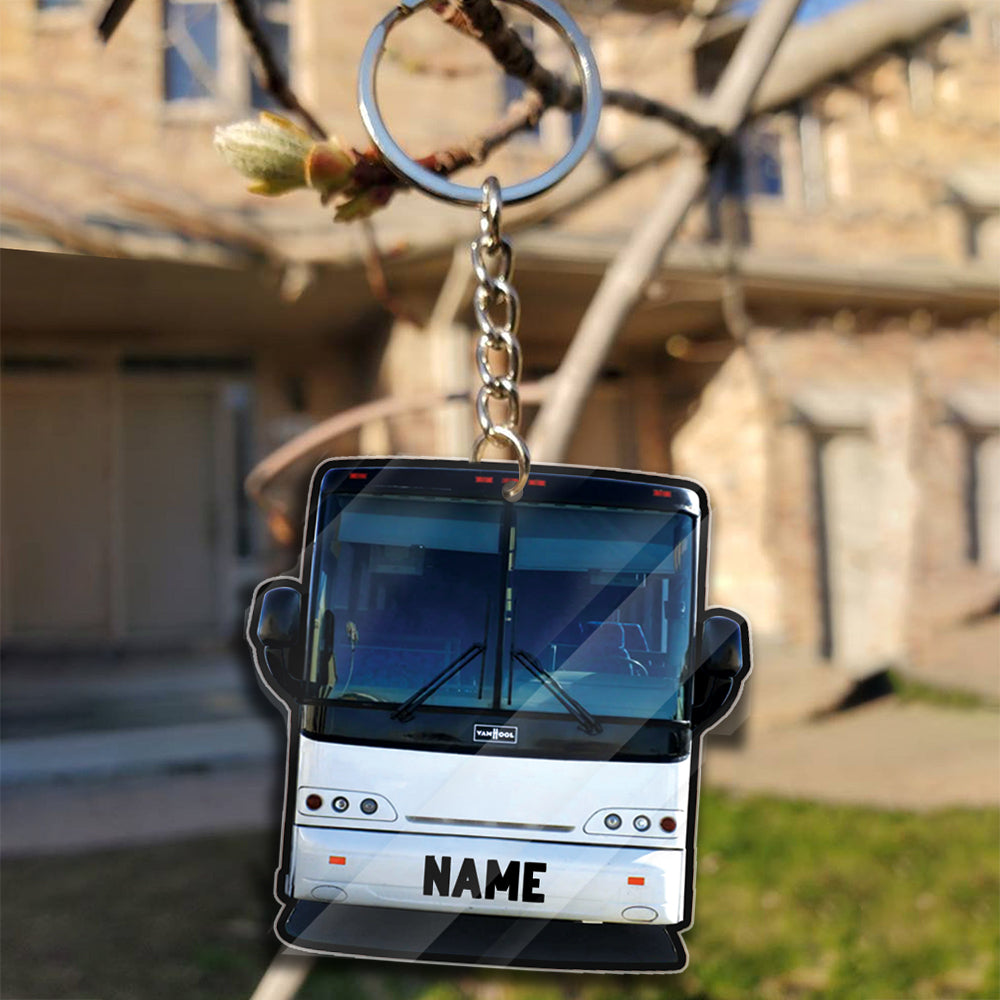 Transparent Acrylic Keychain - Van Hool( Personalizable )