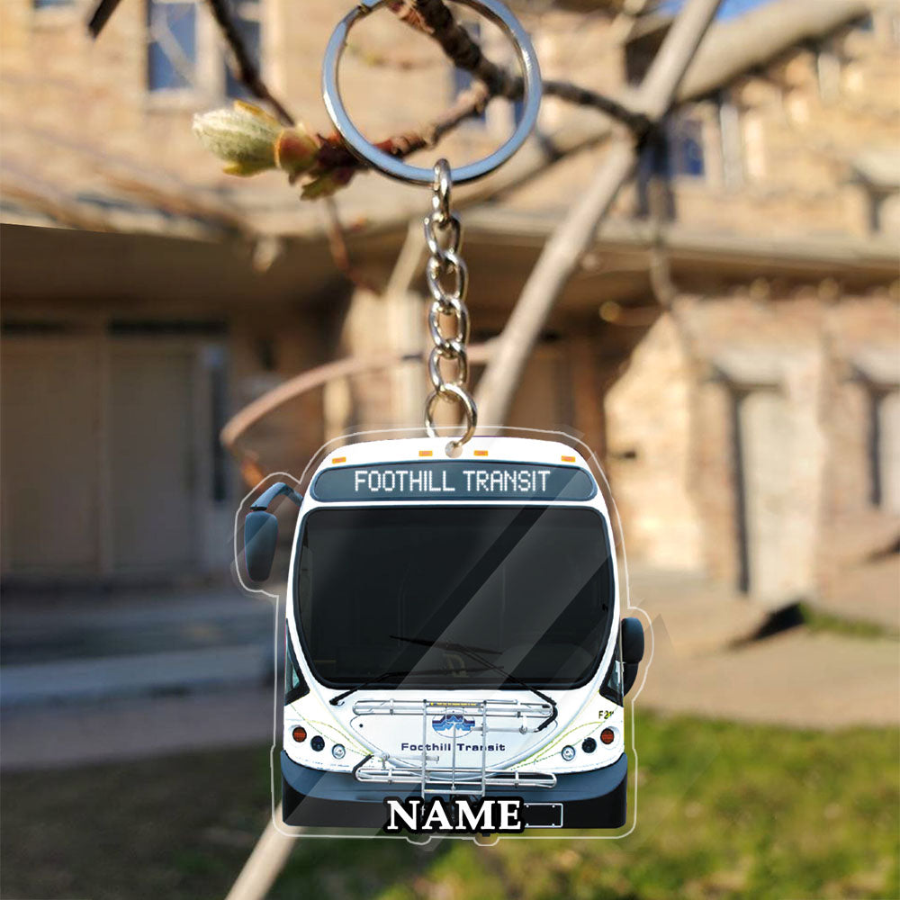 Transparent Acrylic Keychain 33 -  Foothill  ( Personalizable )