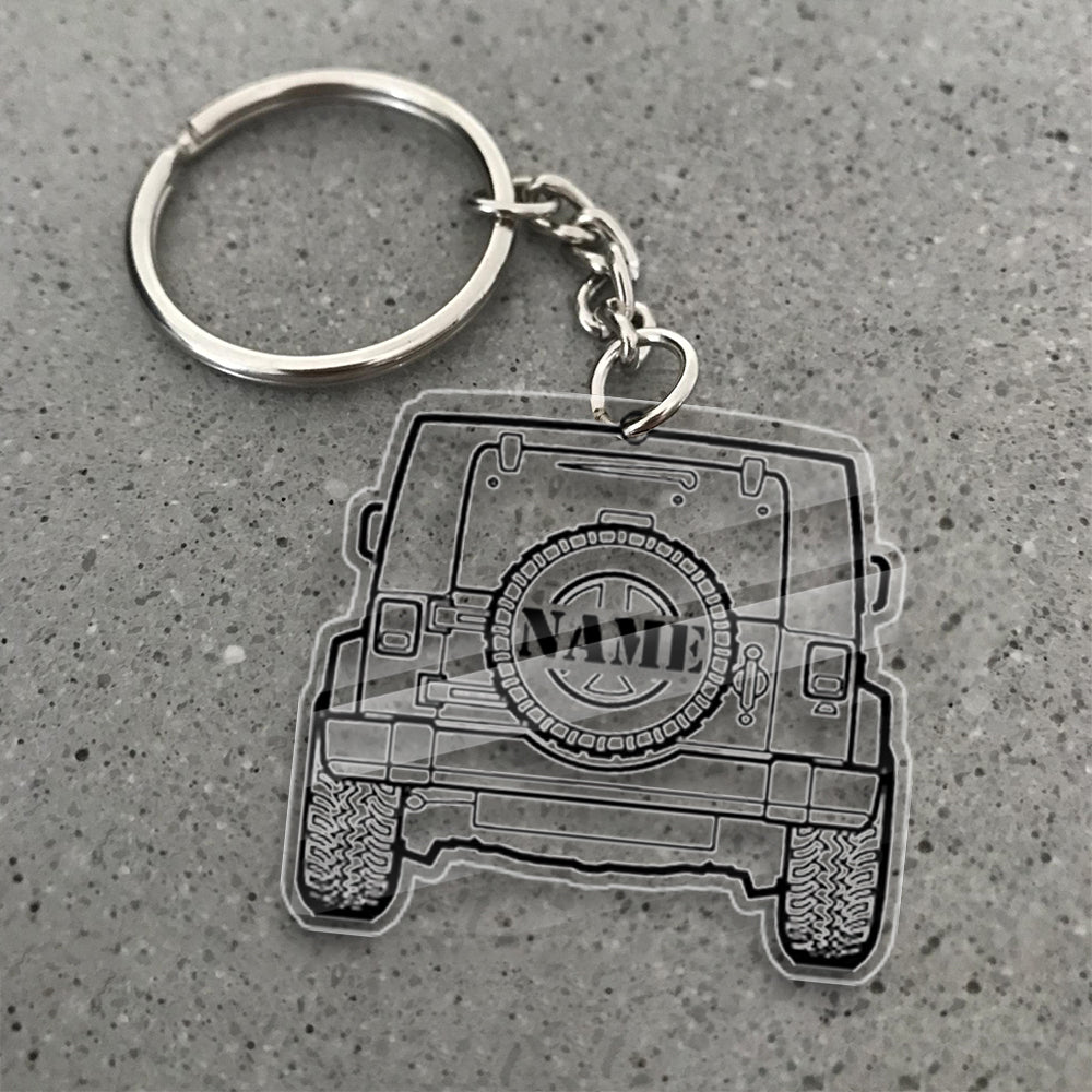 Transparent Acrylic Keychain- for Jeep Lover 2 (personalize)