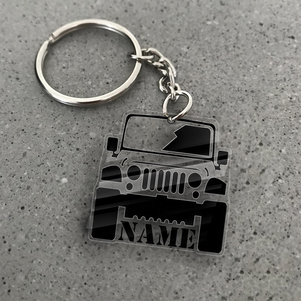 Transparent Acrylic Keychain for Jeep lover 1 (personalize)