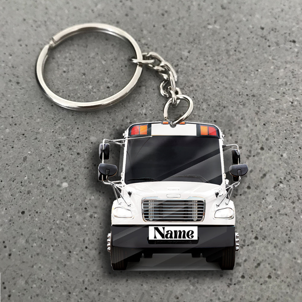 Transparent Acrylic Keychain - White Thomas C2 ( Personalizable )