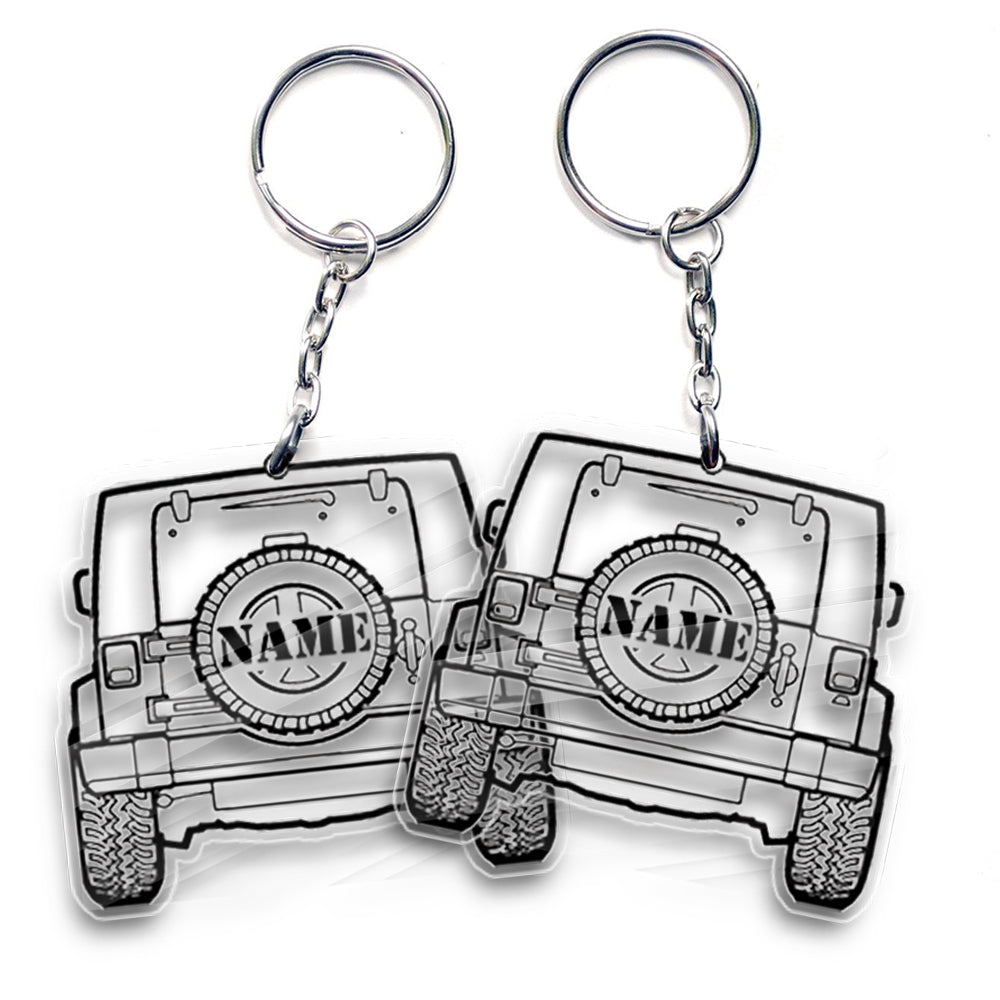 Transparent Acrylic Keychain- for Jeep Lover 2 (personalize)