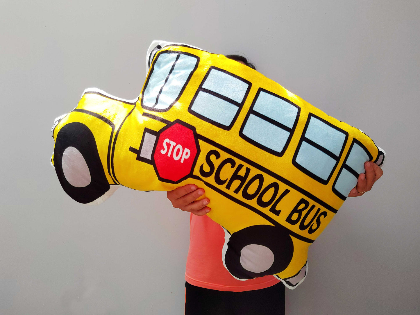 School bus shape Plush Pillow - Ver2