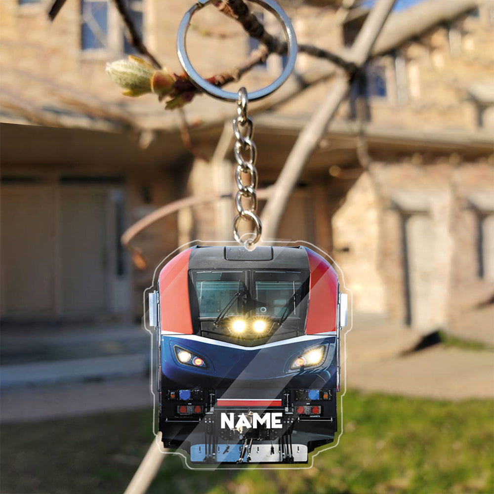 Transparent Acrylic Keychain 37  - light trail way ALC-42 (personalize)