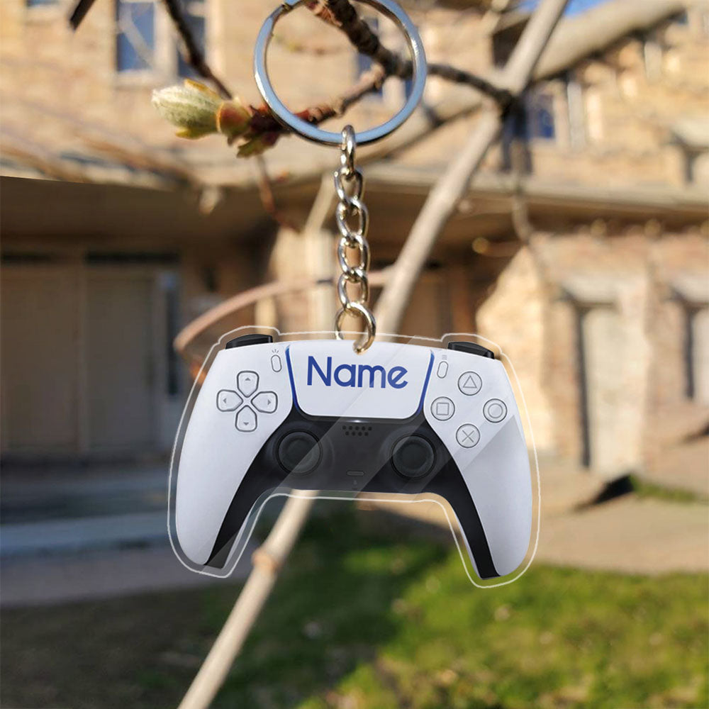 Transparent Acrylic Keychain for playstation lover( Personalizable )