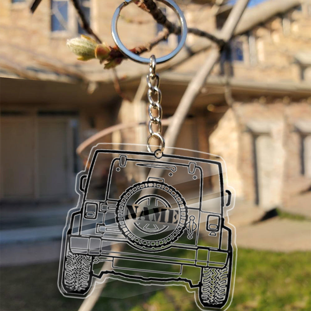 Transparent Acrylic Keychain- for Jeep Lover 2 (personalize)
