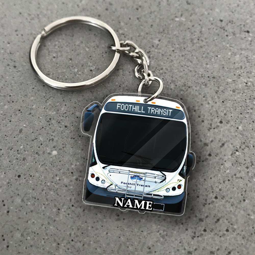 Transparent Acrylic Keychain 33 -  Foothill  ( Personalizable )