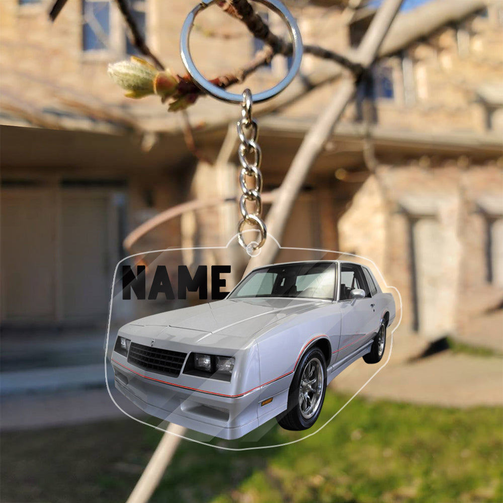 Transparent Acrylic Keychain - 1985 chevy monte carlo ss( Personalizable )