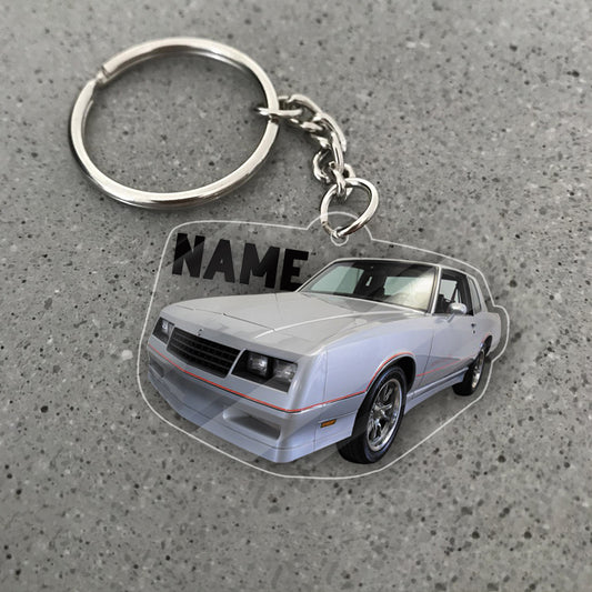 Transparent Acrylic Keychain - 1985 chevy monte carlo ss( Personalizable )