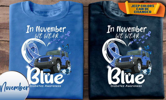 In November we wear Blue Ver2 for Jeep lover's