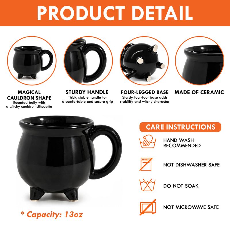 Some witches don't like brooms - Cauldron Ceramic Mug