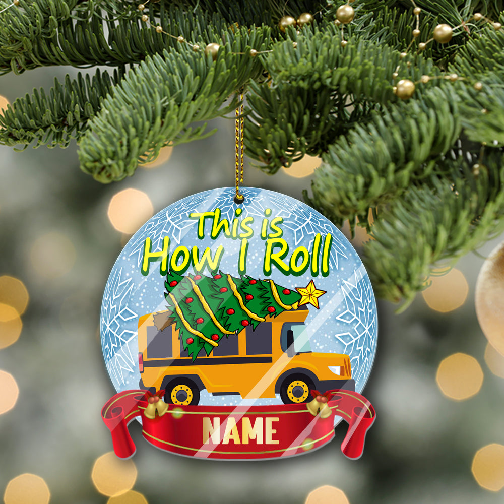 School bus - Christmas Ornaments - Ver7