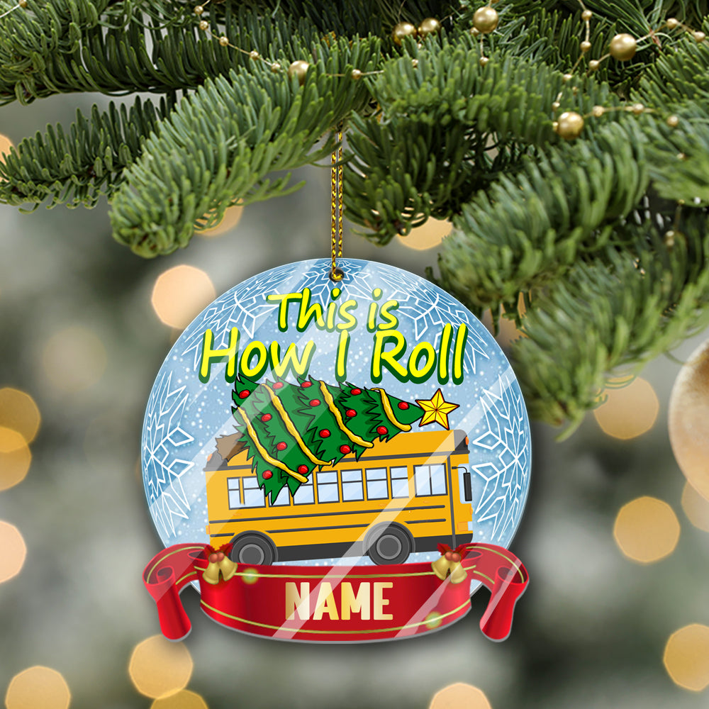 School bus - Christmas Ornaments - Ver7