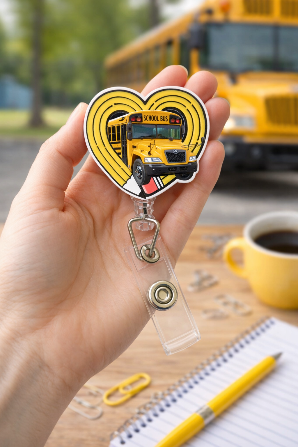 School bus Custom Shape Badge