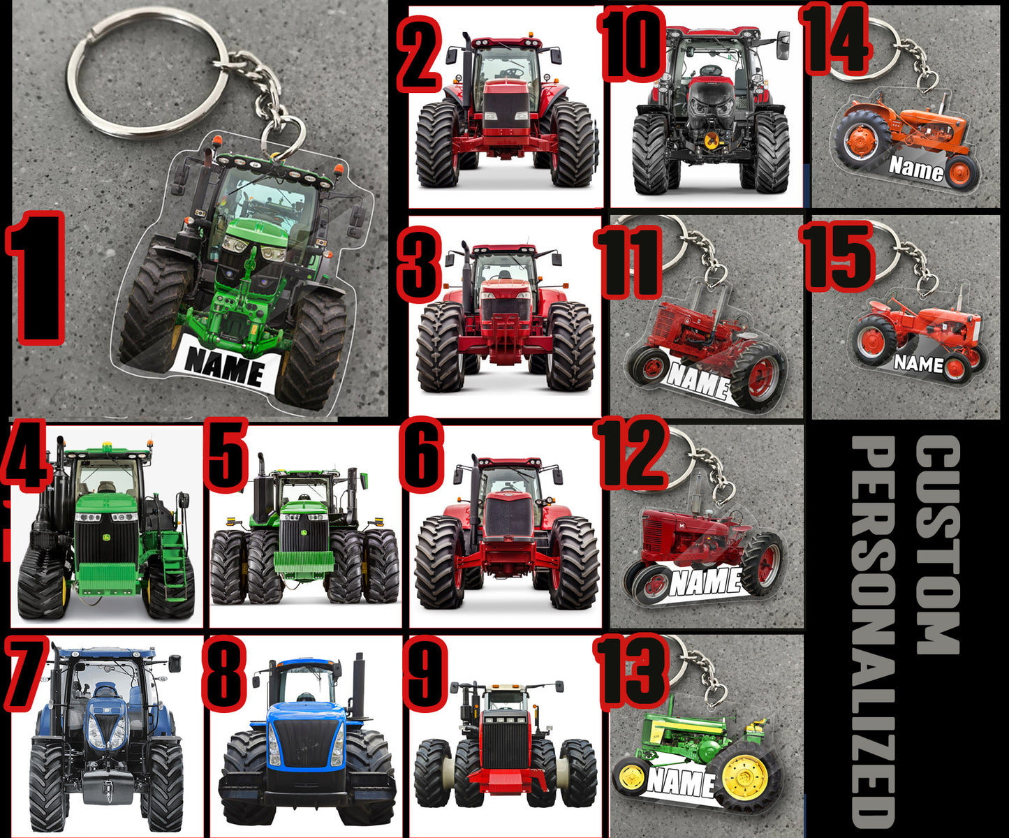 Tractor Keychain Collection