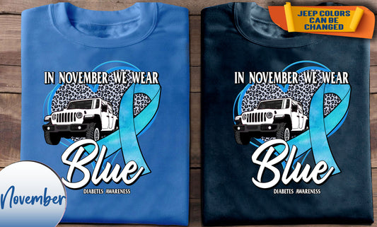 In November we wear Blue Ver3 for Jeep lover's