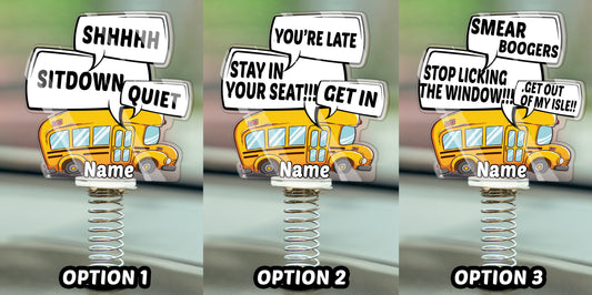 Custom shape standee for school bus drivers