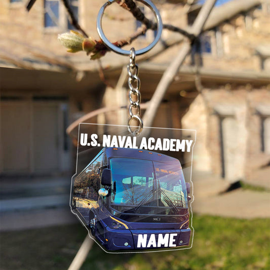 Transparent Acrylic Keychain - U.S. Naval Academy 2 ( Personalizable )
